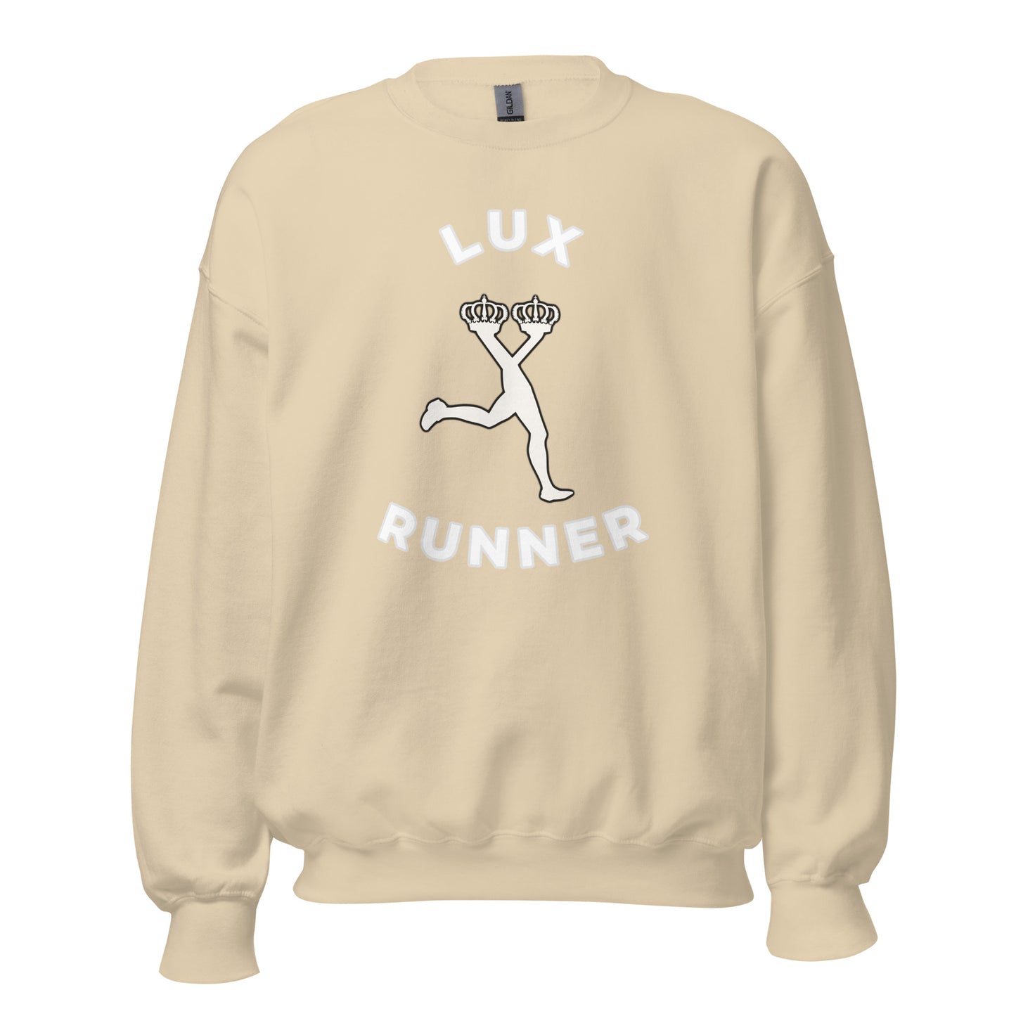 Lux Runner Sweatshirt – Curved Text Design - CiaoBye