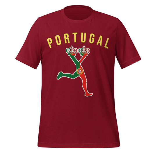 Red t-shirt with 'Portugal' text and LUX with the Portugal flag