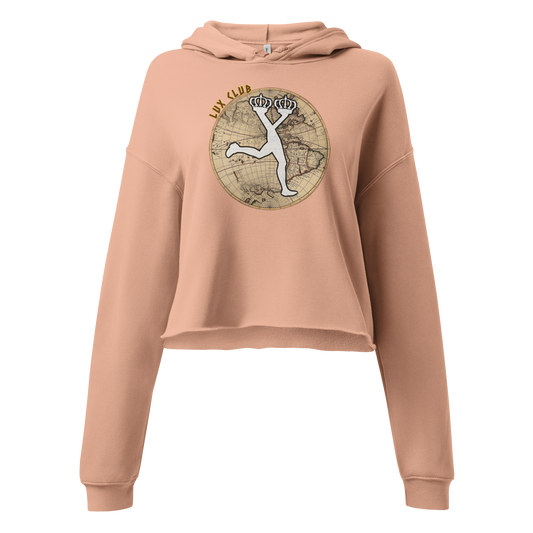 Peachhoodie with graphic design on a white background