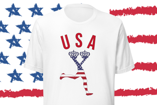 USA flag tee graphic design original character