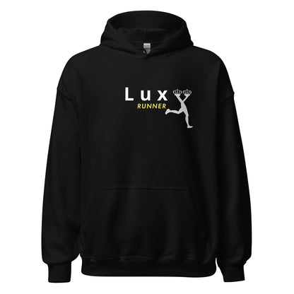 Lux Runner unisex streetwear black hoodie- CiaoBye  