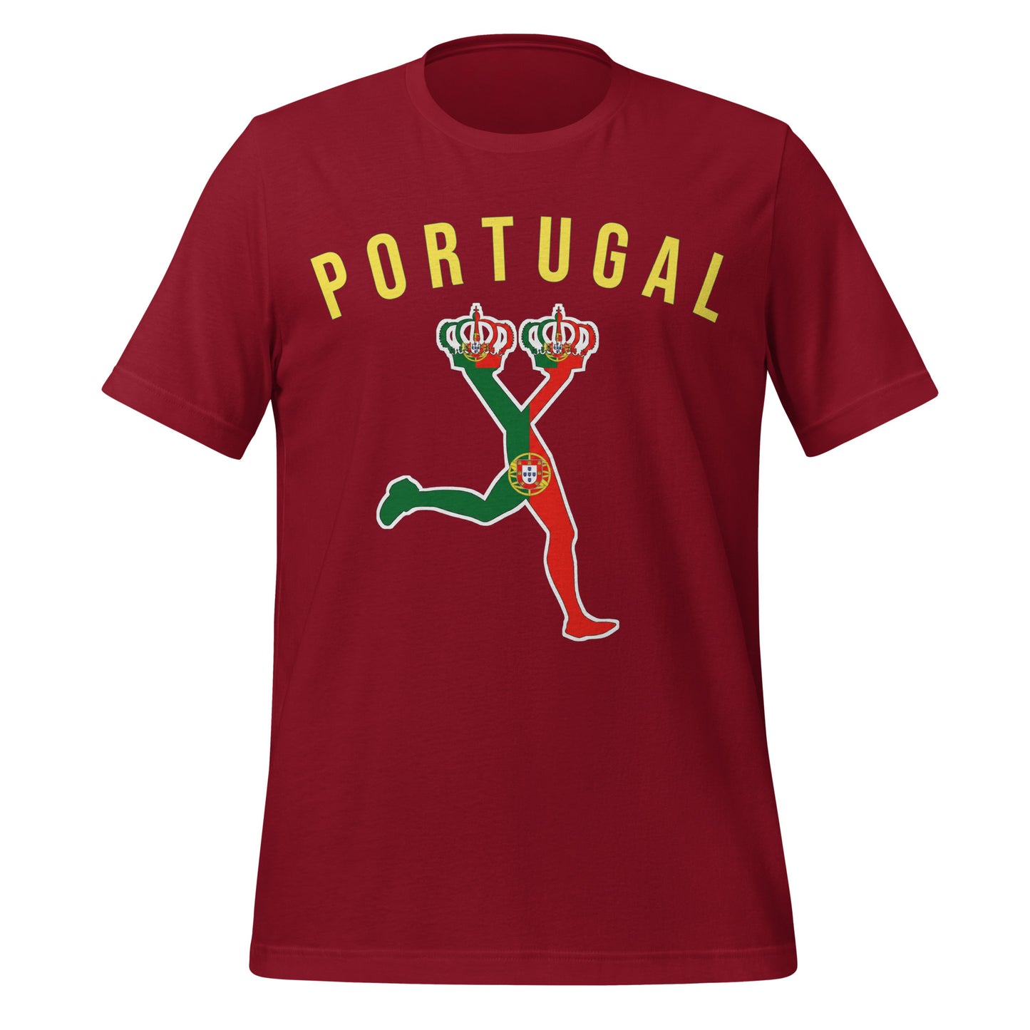 Red t-shirt with 'Portugal' text and LUX with the Portugal flag