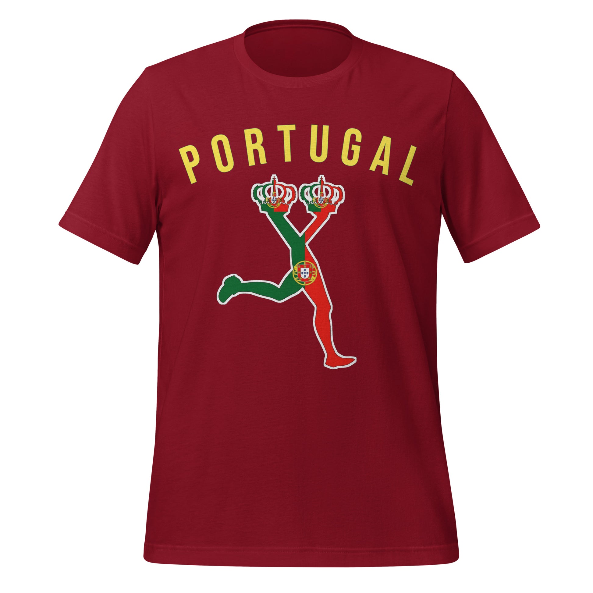 Red t-shirt with 'Portugal' text and LUX with the Portugal flag