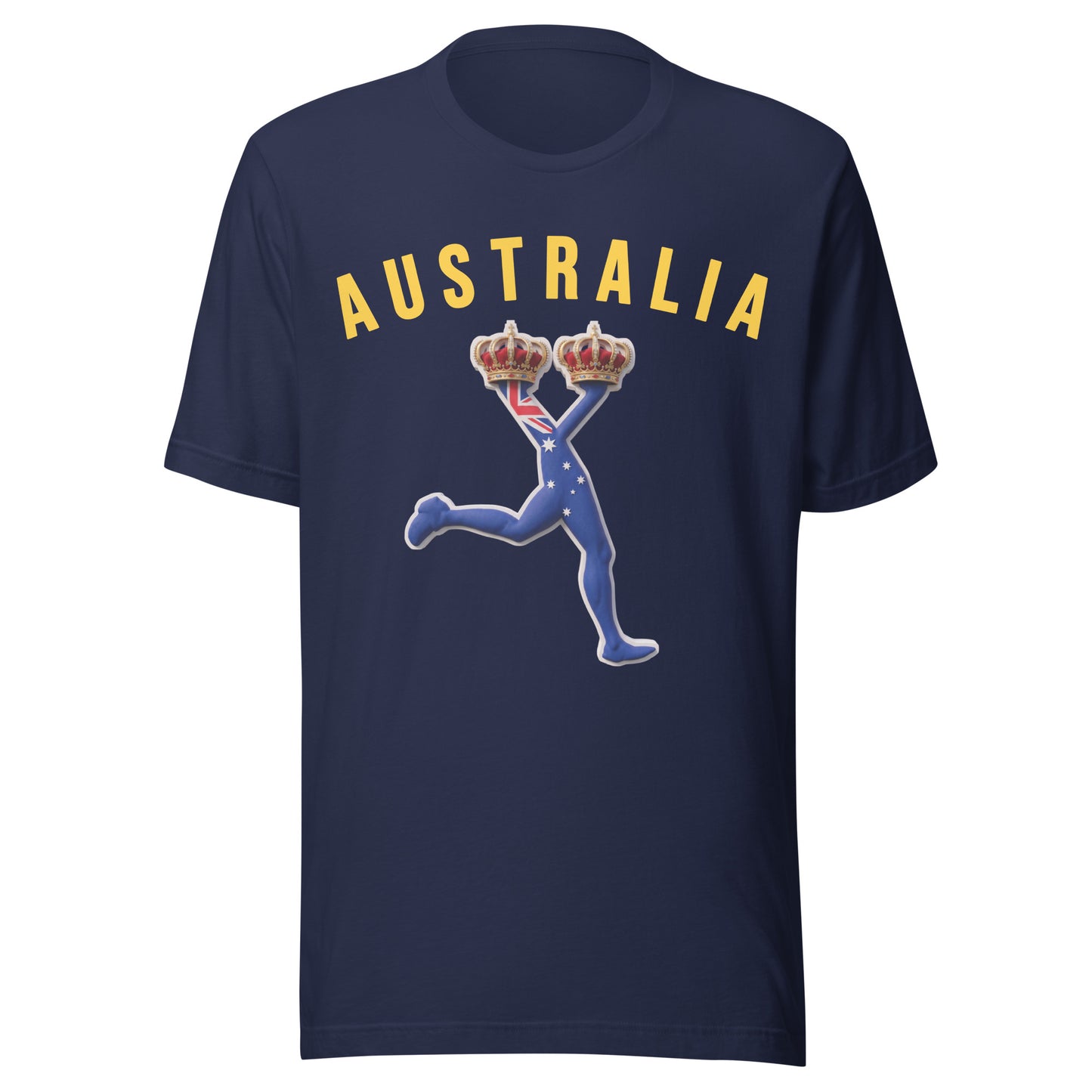Navy blue t-shirt with 'AUSTRALIA' text and LUX with the Austraiia flag ,World cup 2026 edition
