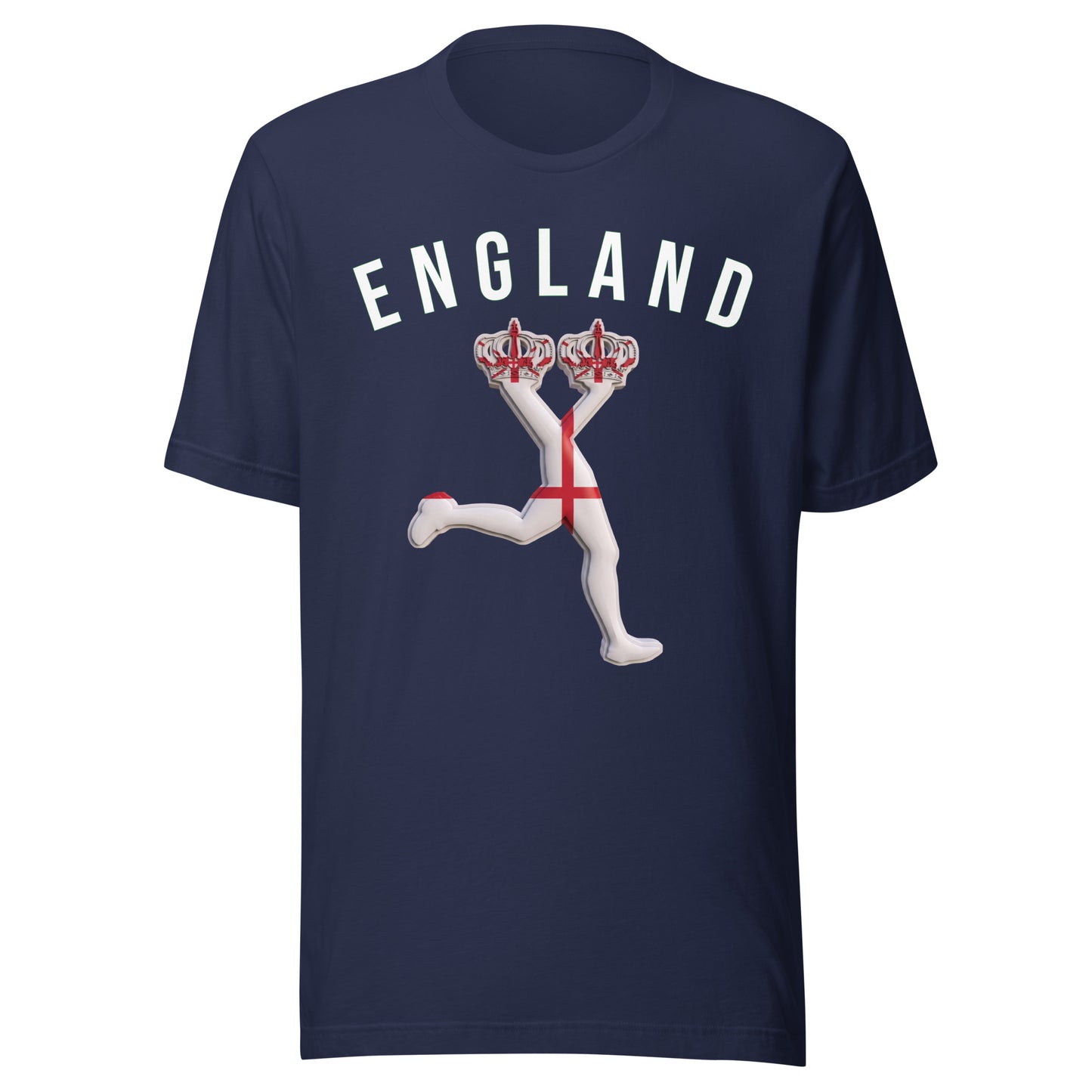 Navy blue t-shirt with 'ENGLAND' and LUX RUNNER graphic design with the England flag
