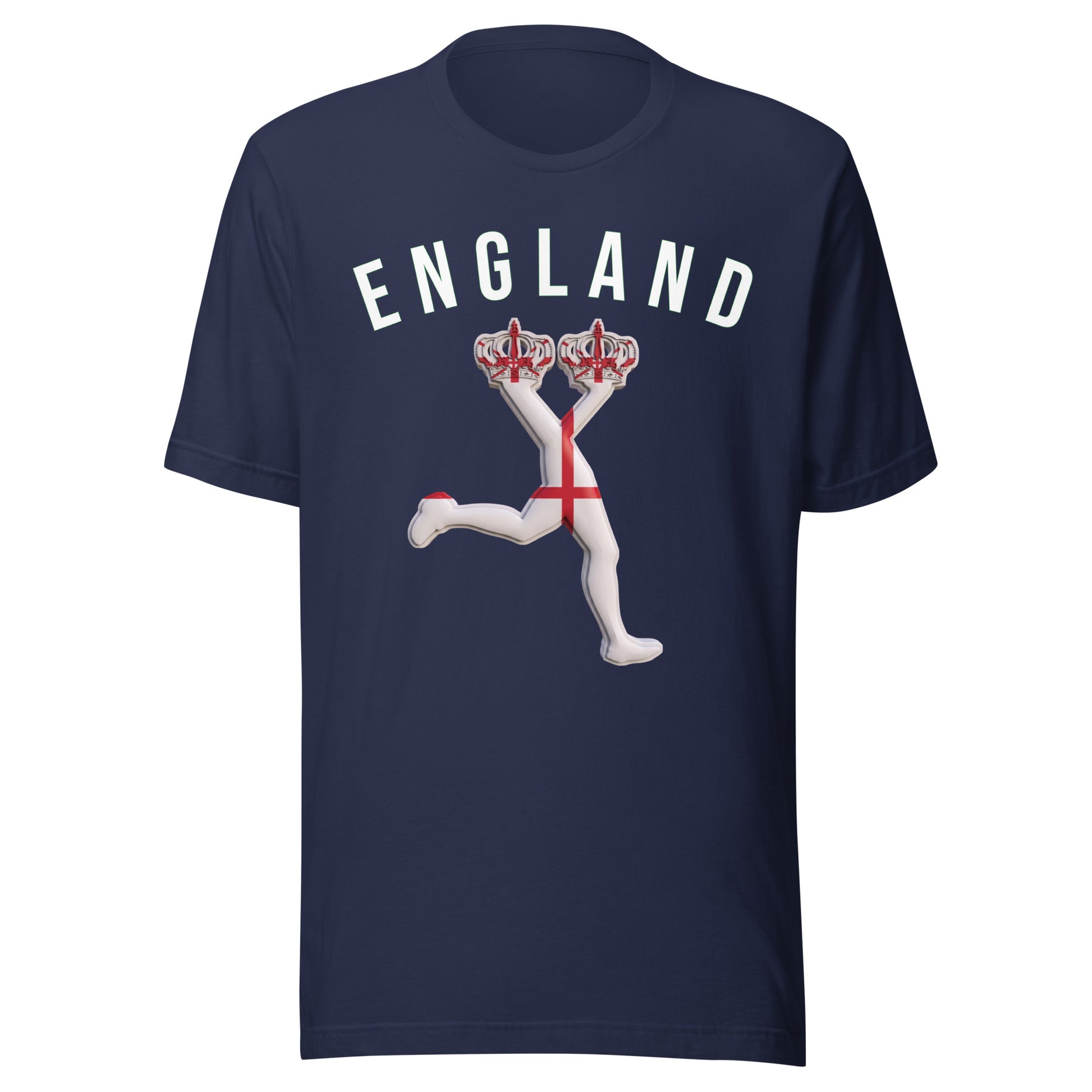 Navy blue t-shirt with 'ENGLAND' and LUX RUNNER graphic design with the England flag