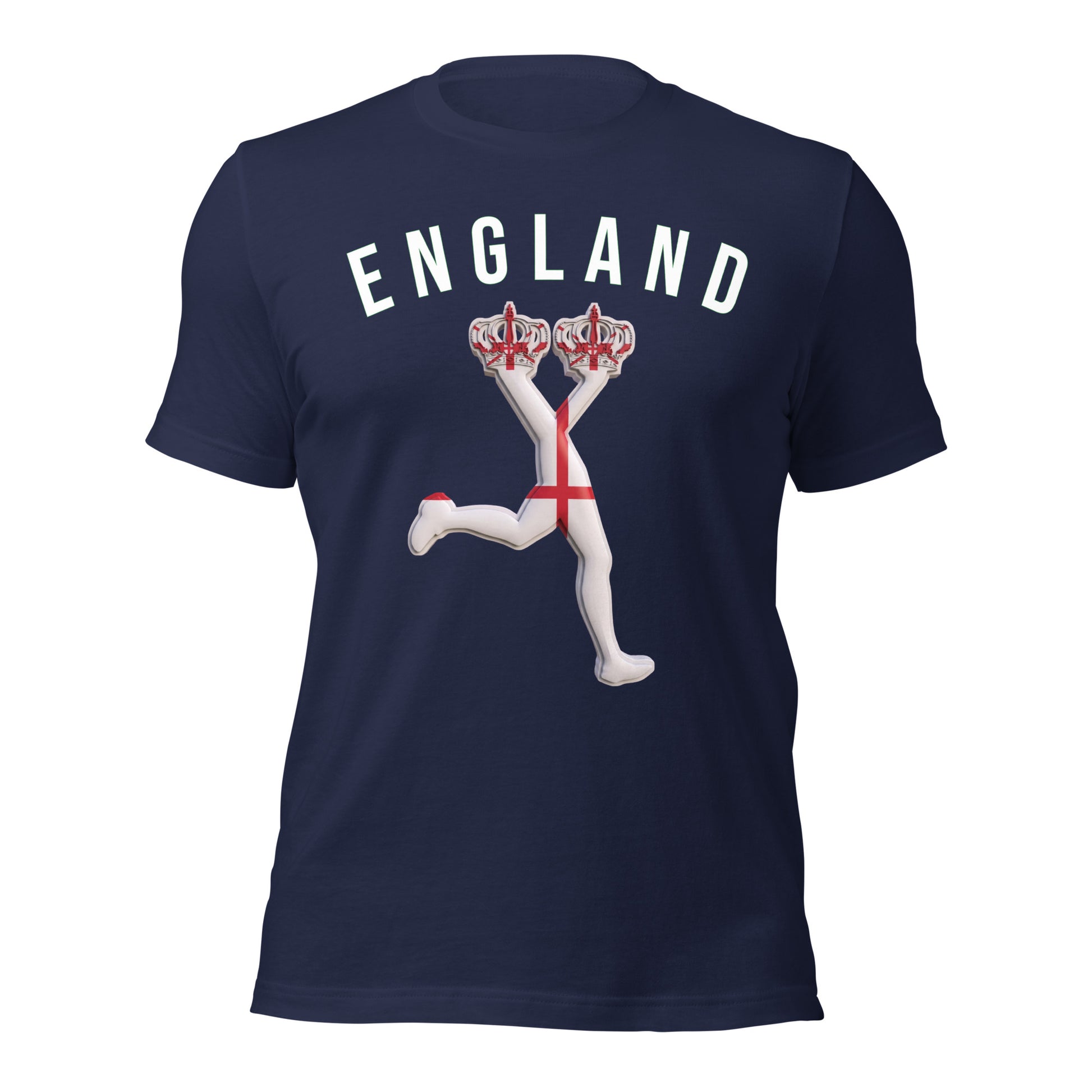 Navy blue t-shirt with 'ENGLAND' and a graphic design on a white background