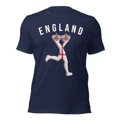 Navy blue t-shirt with 'ENGLAND' and a graphic design on a white background