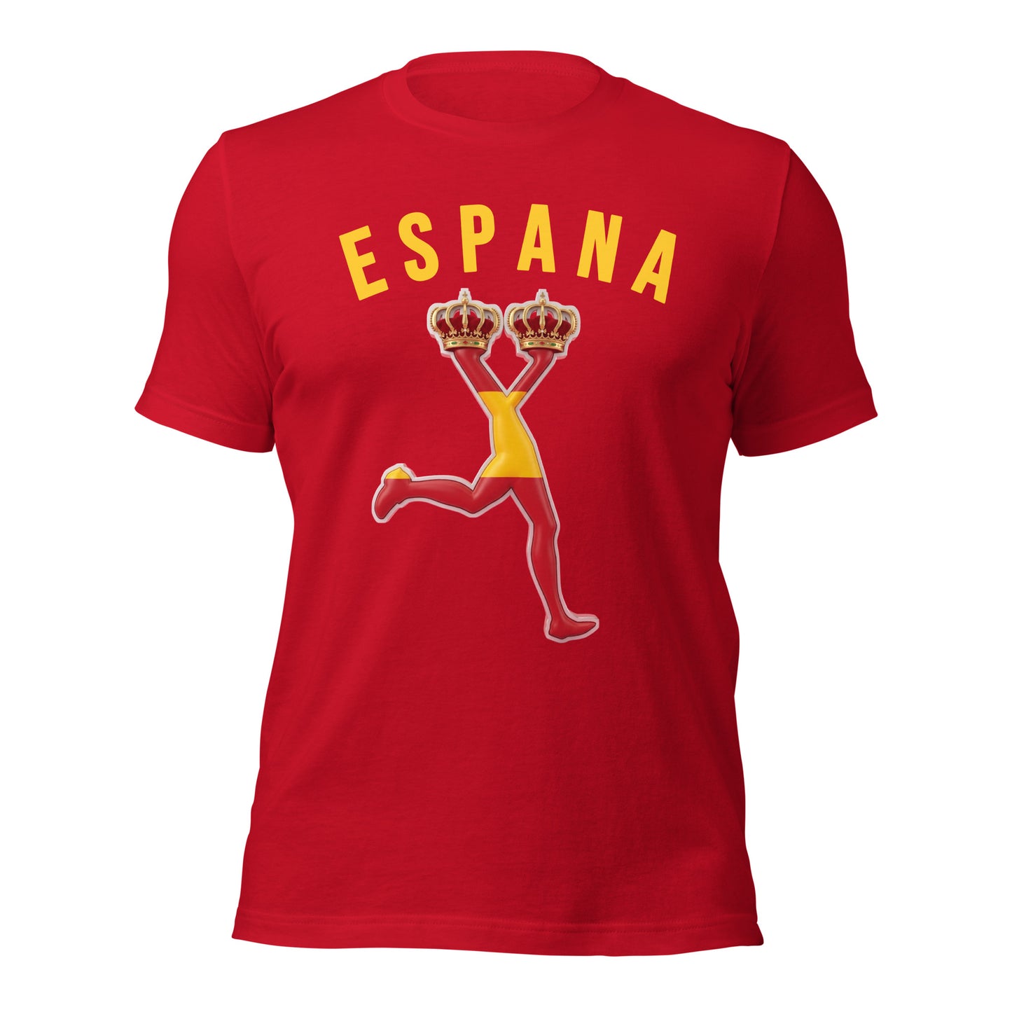 Red t-shirt with 'ESPAÑA' and a graphic design of LUX with the flag of Spain,fans world cup 2026 tee