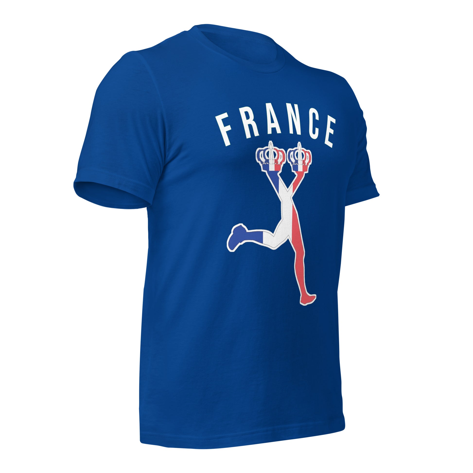 Bue tshirt with the text France,edition world cup 2026,with the character LUX and the France flag